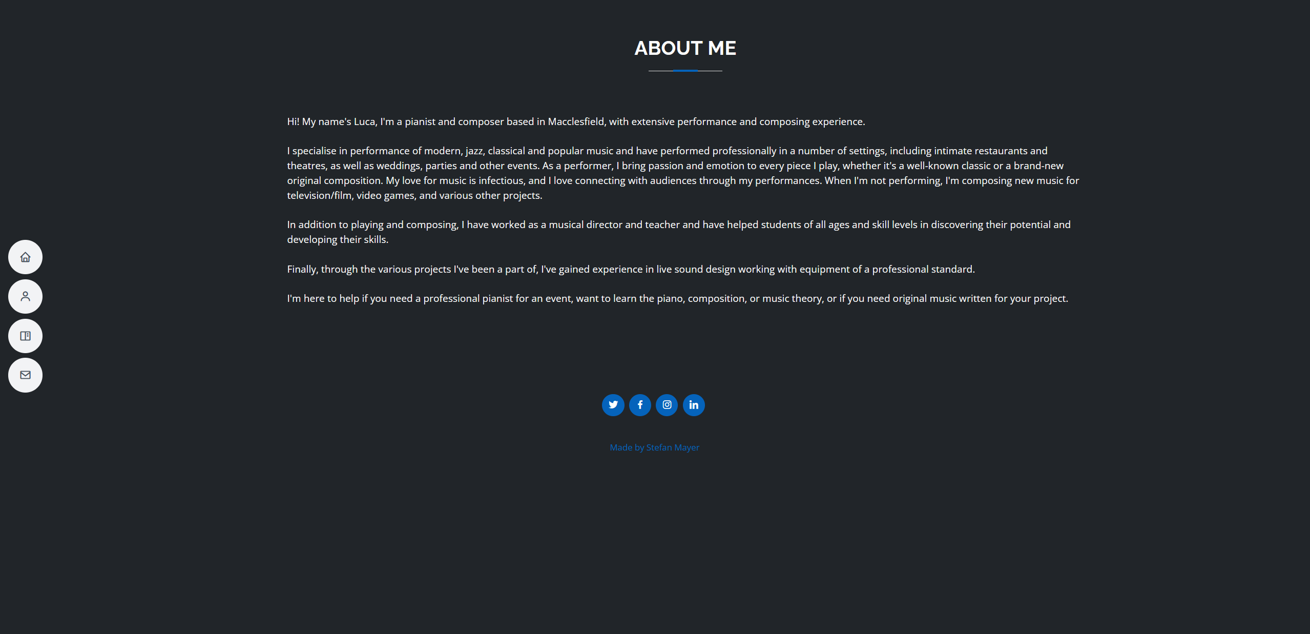 The contact page